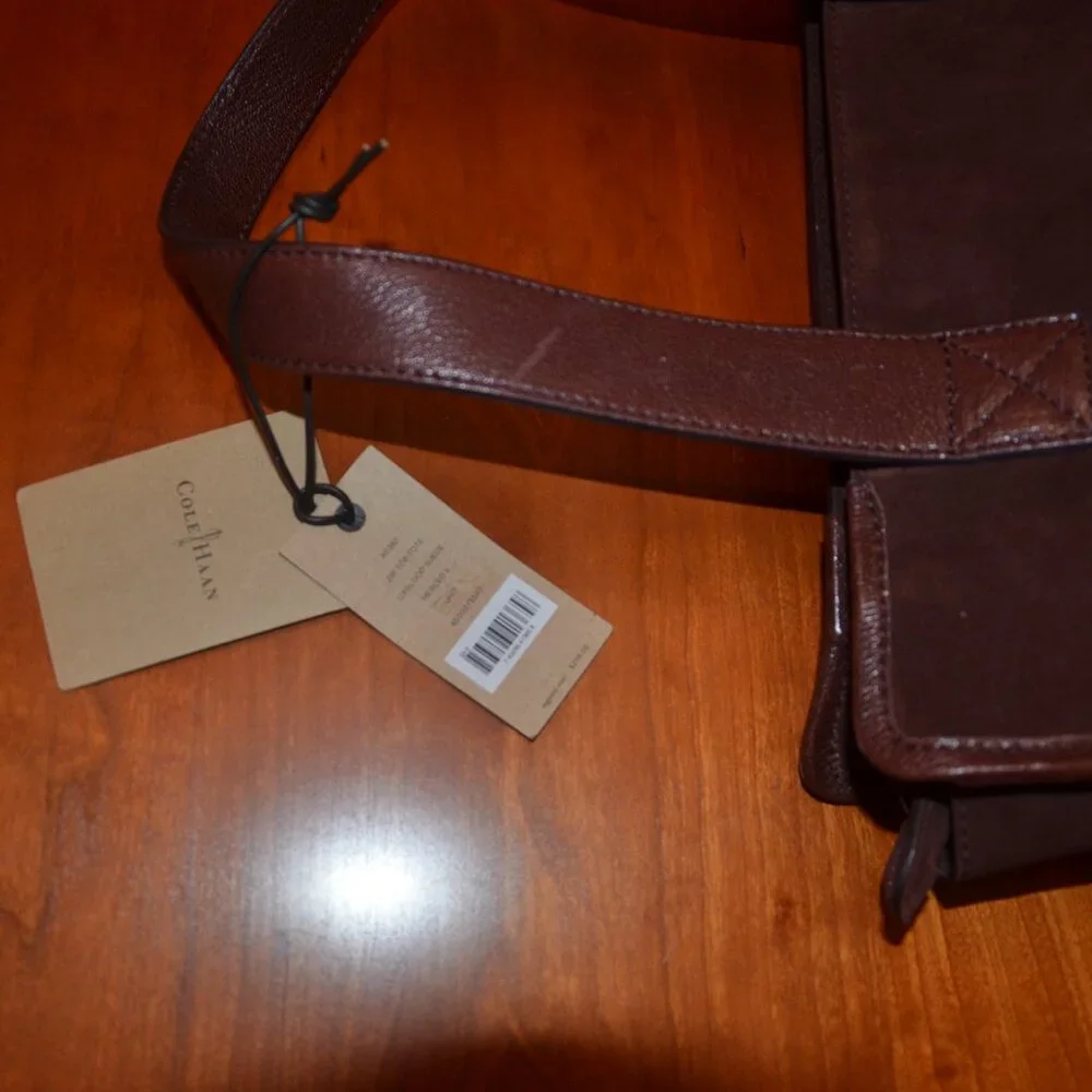 Cole Haan Brown Suede Tote Bag - Picture 4 of 6